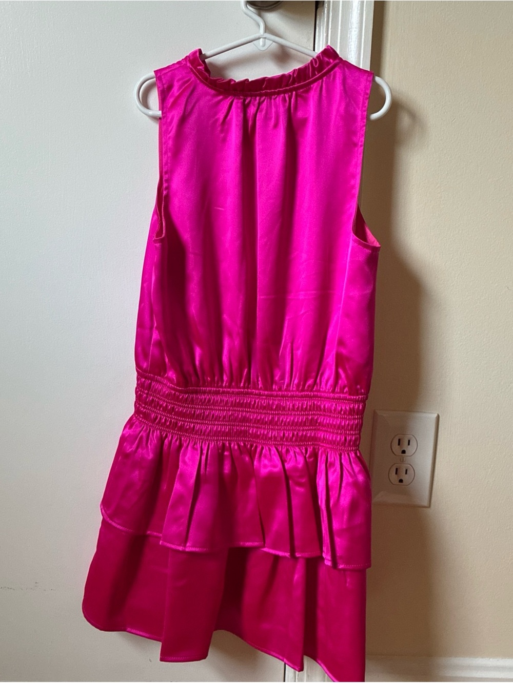 Katie J NYC Tween Becca Satin Dress Fuschia Pink size XL - Picture 4 of 4